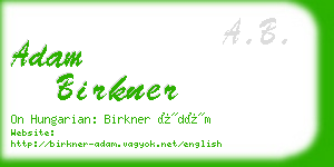 adam birkner business card